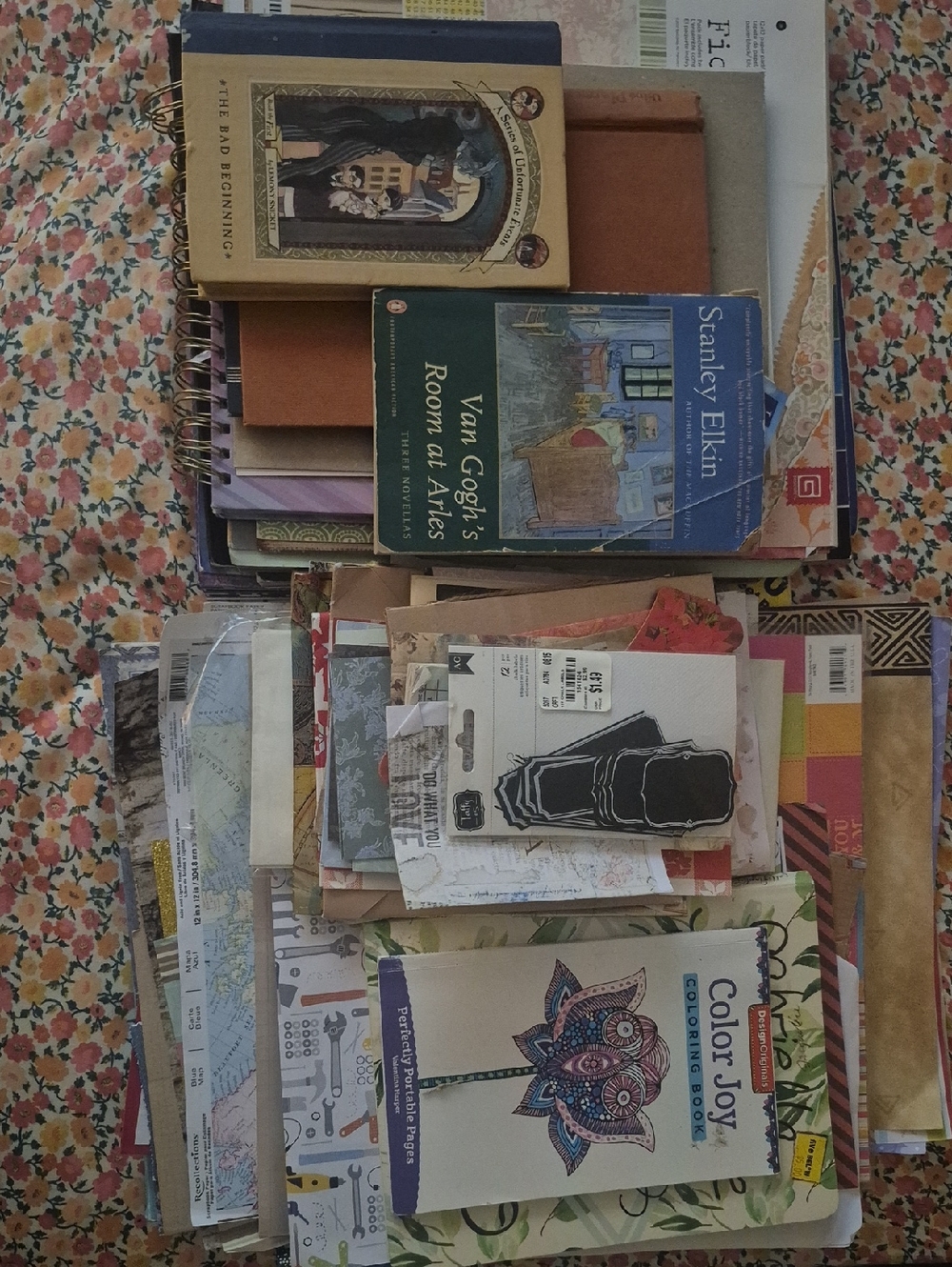 Assorted 12x12 Paper Crafts & Coloring Books And Books For Journaling..